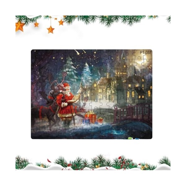 ZAGARO Puzzle du Père Noël, Puzzles de Noël du Père Noël, Puzzle de vœux de Noël, Jeu éducatif pour garçons et âgés de 2 à 8 