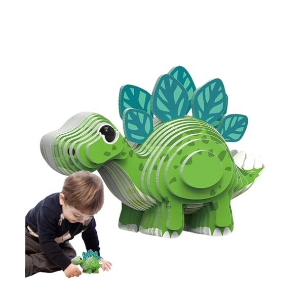 Shichangda Puzzles de Dinosaures 3D, Jouets de Puzzle de Dinosaures | Jouet éducatif Montessori pour,Puzzles dapprentissage 