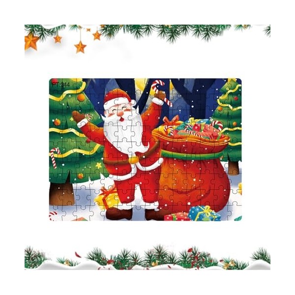 CENMOO Puzzles de Noël,Puzzles de Noël en Carton - Jeu éducatif Puzzles de Noël pour garçons et Filles, Cadeau danniversaire