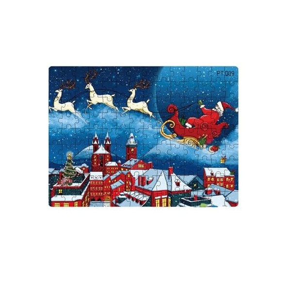 CENMOO Puzzles de Noël,Puzzles de Noël en Carton - Jeu éducatif Puzzles de Noël pour garçons et Filles, Cadeau danniversaire