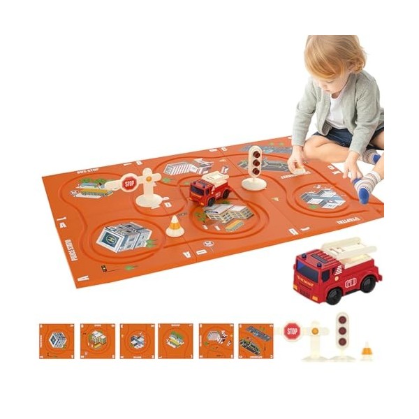 puzzlegame Puzzle de Jouet de Voie ferrée | Jouets de Construction de Voitures sur Piste, Ensemble de Puzzle Montessori | Tab