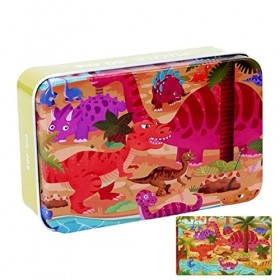 Tioheam Puzzles Montessori pour Les Tout-Petits | Épaissir Les Puzzles en Papier dans Une boîte,Puzzles de Voyage Portables a