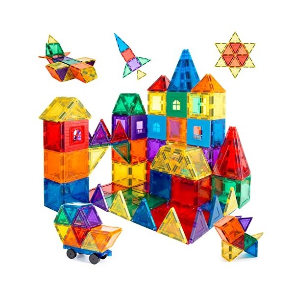 Children Hub 46 Stücke Magnetische Bausteine Eingestellt: Pädagogische Spielwaren Für Kinder La Version Mise à Jour 