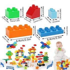 Benaton 200 Pièces Blocs de Construction Classiques Mixtes, Gros Blocs de Construction, Briques Classiques, Briques de Constr