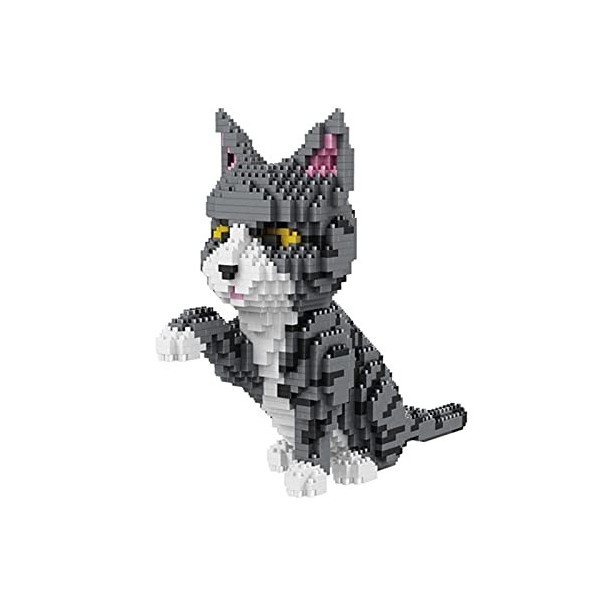 Larcele Ensemble de mini blocs de construction en forme danimaux, briques de jeu micro 3D, 790 pièces KLJM-05 Teddy en blan