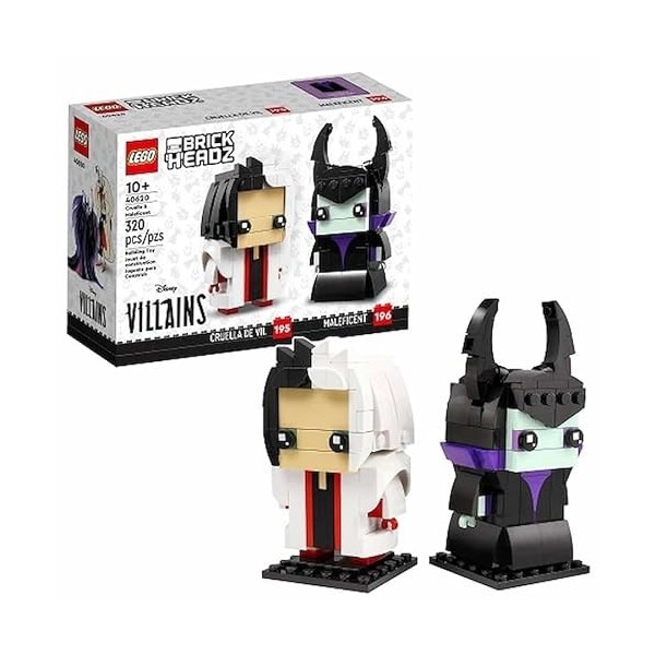 LEGO Brickheadz Disney Cruella De Vil 195 et Maléfique 196 Set 40620