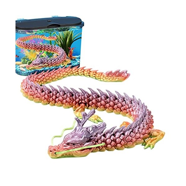 woyufen Dragon Articulé Imprimé en 3D Soulagement Dragon Articulations Rotatives et articulées Dragon Modèle Figurines Jouet 