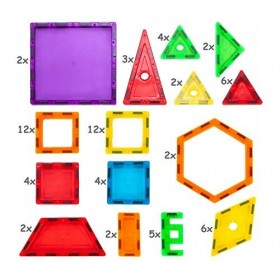 Jeu de construction 3D magnétique - Kit XXXL 106 éléments - Jeu de construction ingénieux - Jeu dapprentissage - Jeu dadr