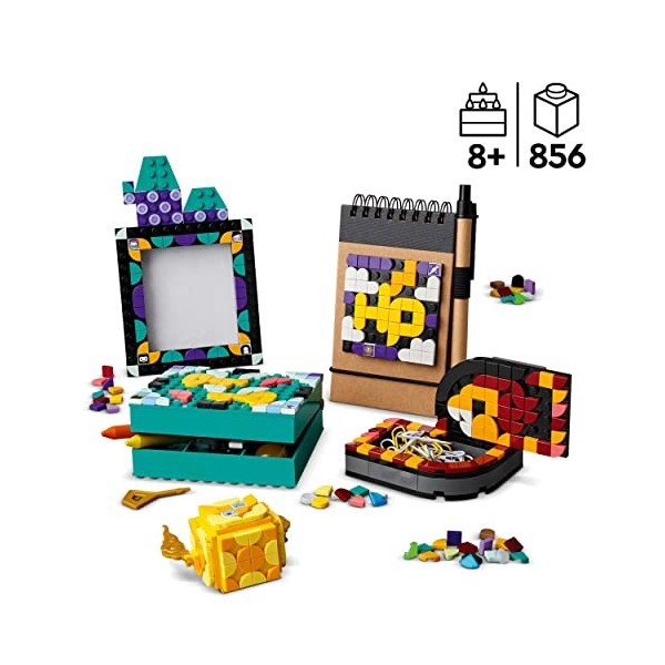 LEGO 41811 Dots Ensemble de Bureau Poudlard, Accessoires et Fournitures de Rentrée Scolaire, Jouet Harry Potter, Décoration B