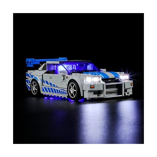 LIGHTAILING Kit déclairage LED pour Lego 76917 2-Fast-2 Furious Nissan Skyline GT-R R34 - Compatible avec le modèle Lego B