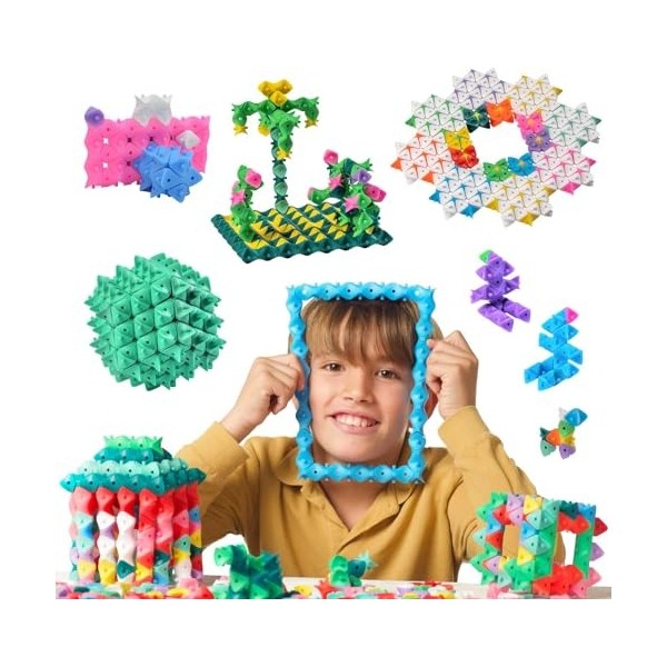 MAWEBLOCKS Jeux de Construction, Multicolore, Ensemble de Briques de Construction STEM, 200 pièces, Jouet Enfant 5 6 7 8 9 An