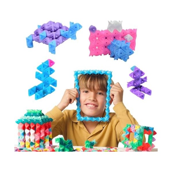 MAWEBLOCKS Jeux de Construction, Multicolore, Ensemble de Briques de Construction STEM, 200 pièces, Jouet Enfant 5 6 7 8 9 An