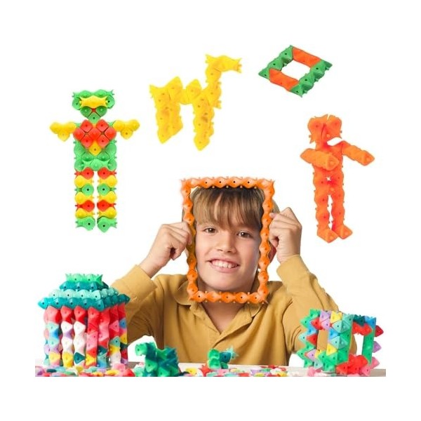 MAWEBLOCKS Jeux de Construction, Multicolore, Ensemble de Briques de Construction STEM, 200 pièces, Jouet Enfant 5 6 7 8 9 An