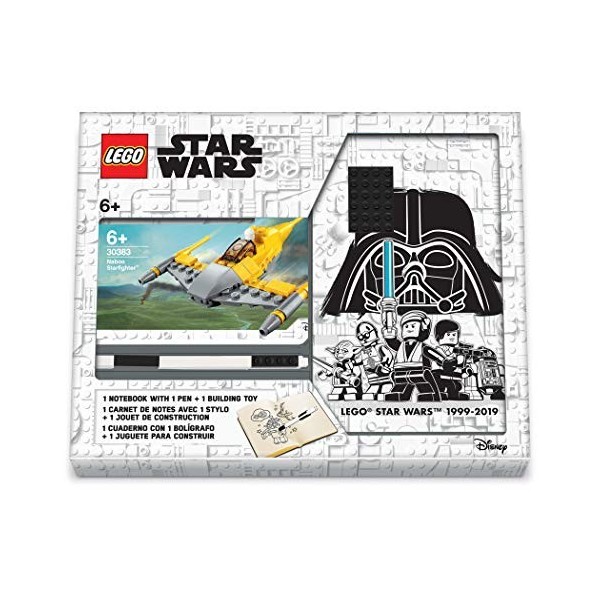 IQ Lego Star Wars Naboo Starfighter Creativity Set with FSC Certified Journal, Lego Naboo Starfighter Building Toy, and Black