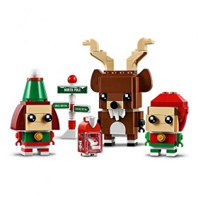 LEGO 40353 Renne Brickheadz, Jouet Elf et Elfie, Cadeau Décoration de Noël, Jeu de Construction de Saison