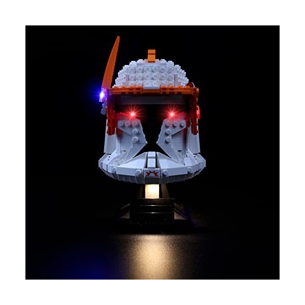 ANGFJ Kit déclairage LED pour casque Lego 75350 Star Wars Clone Commander Cody lumières seulement, pas de modèles Lego 