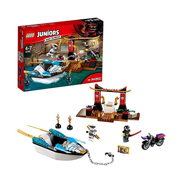 Lego Sa FR 10755 Juniors NINJAGO - Jeu de construction - La poursuite en bateau de Zane