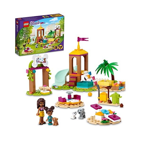 LEGO Friends Pet Playground 41698 Building Kit Designed to Grow Imaginations. Animal Playset Comes with Andrea and 3 Dog Toys