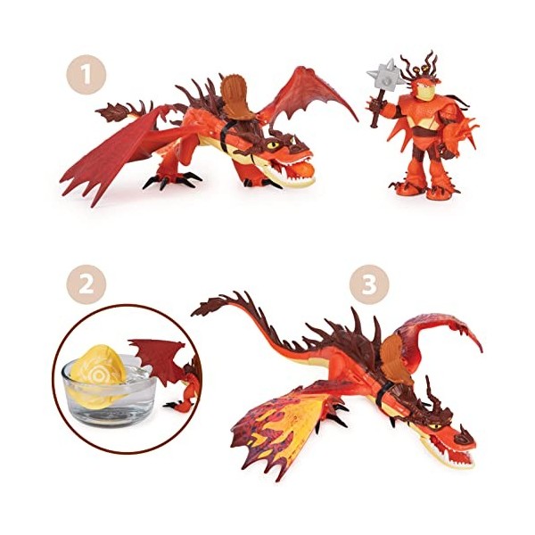 DRAGONS - PACK DRAGON & VIKING - Figurine Dragon Articulée dEnviron 17 Cm Et Son Dresseur Viking - À Collectionner - 6045112