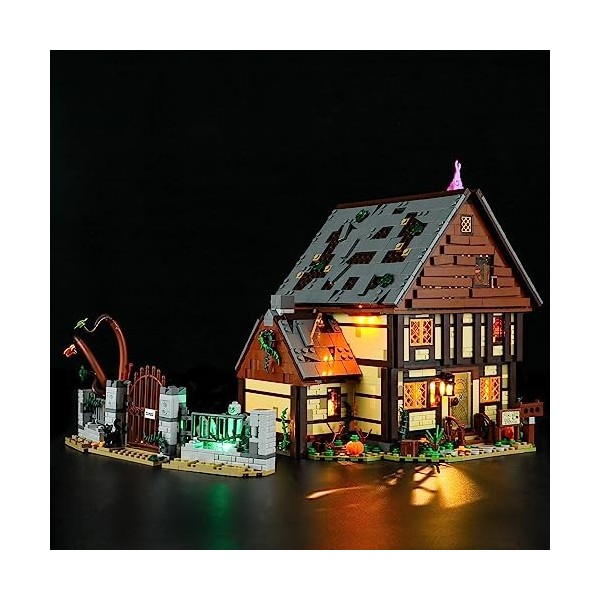 GEAMENT Jeu De Lumières Compatible avec Lego Disney Hocus Pocus Le manoir des sœurs Sanderson The Sanderson Sisters Cottage