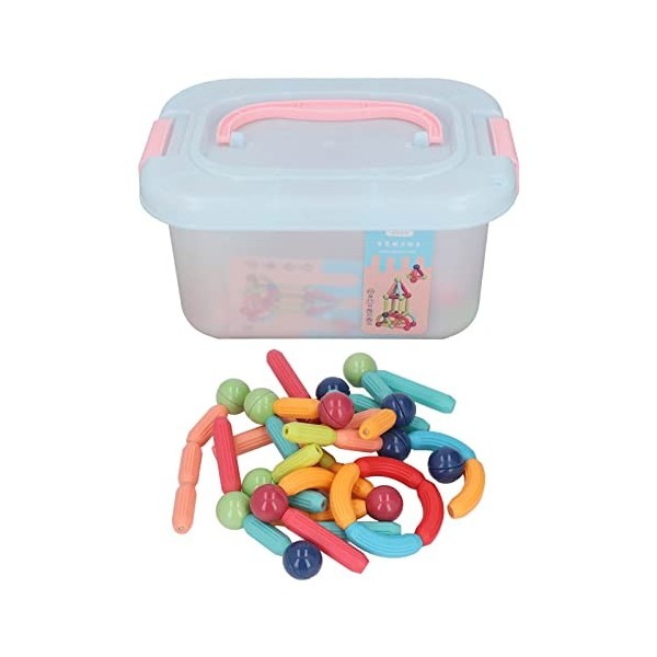 Blocs de Construction magnétiques, 51 Pcs Jeu de Boules magnétiques pour Enfants Jouets éducatifs STEM Jouets préscolaires po