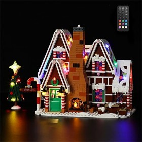 GEAMENT Jeu De Lumières Télécommande Compatible avec Lego La Maison en Pain dépices Gingerbread House - Kit Déclairage 