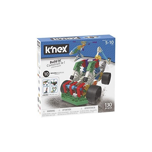 Knex Véhicules, Jeux Set De Construction 10 Modeles, Pièces. À partir de 5 Ans. Ref.41333, 41333, Assorti, 130 piezas