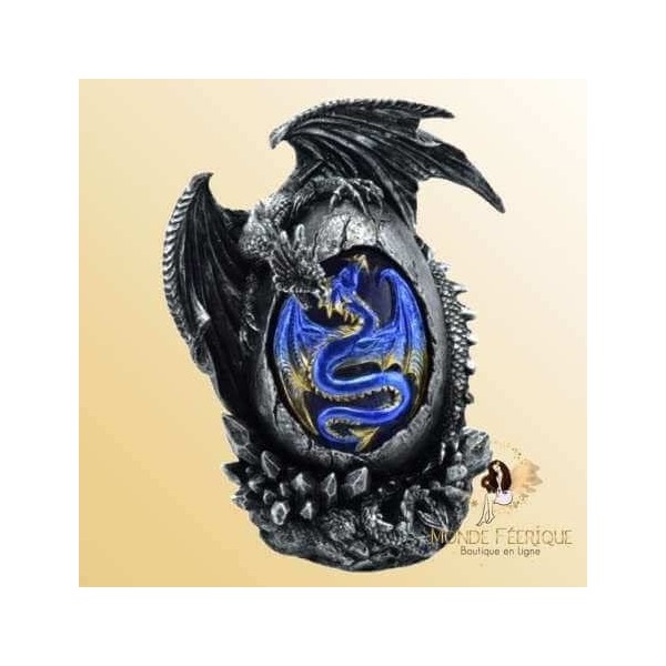 Monde Féérique - Figurine de Dragon Lumineux Dark Blue