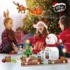 HOGOKIDS Bloc de construction de Noël pour enfants – 573 pièces Père Noël bonhomme de neige avec éclairage pour garçons et fi