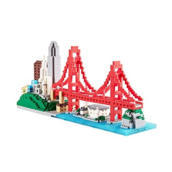 LULUFUN Jeu de Blocs de Construction, Architecture San Francisco Skylines, Mini Jeu de Construction pour Adultes, Cadeau dan