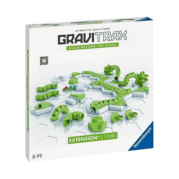 Ravensburger - GraviTrax - Set dextension Twirl 32 pièces - Circuit de billes - Jeu de construction créatif - Parcours de bi