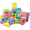 Enfants Non-toxique Soft Light EVA Mousse Blocs de Construction-Couleurs assorties Diverses formes / 50 PCS