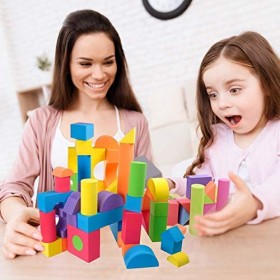 Enfants Non-toxique Soft Light EVA Mousse Blocs de Construction-Couleurs assorties Diverses formes / 50 PCS