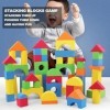 Pairez Toys Lot de 81 blocs de construction en mousse pour tout-petits et bébés – Blocs empilables, pour salle de bain et puz