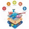 Hape- Jeu d’Engrenages et de Construction, E1065, Multicolore