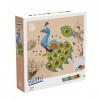 PLUS PLUS - Puzzle par numéro Paon de 800 pièces - Jeu de construction - PP3931