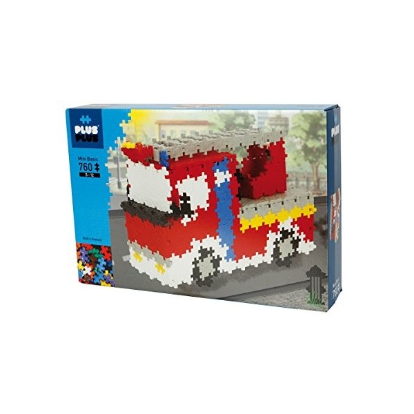 Plus-Plus - 52153 - Jeu éducatif de Construction - Mini Basic - Pompiers - 760 Pièces - Multicolore