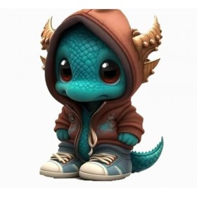 AZBNRIQUO Figurines de dragon cool, figurine de bébé dragon amusante, statues de dragon mignonnes de dessin animé, statue de 