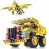 VATOS Jouets de Construction STEM Blocs - 2 en 1 Technic Avion Camion 361 PCS Créative Briques Bâtiment Pédagogique Blocs de 