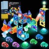 Herenear Blocs Construction Magnétiques Jouet, 49 PCS 3D Jeu Magnetique Construction Aimanté avec 6 Voiture, Jeux Aimantés Co