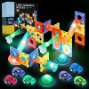 Herenear Blocs Construction Magnétiques Jouet, 49 PCS 3D Jeu Magnetique Construction Aimanté avec 6 Voiture, Jeux Aimantés Co