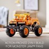 LEGO Technic Monster Jam El Toro Loco 42135 Model Building Kit. A 2-in-1 Pull-Back Toy for Kids Who Love Monster Trucks. Make