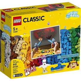 LEGO 11009 Classic Briques et lumières - Jouets de Construction Loisirs Créatifs, Théâtre d’Ombres pour Enfants de 5 Ans et +