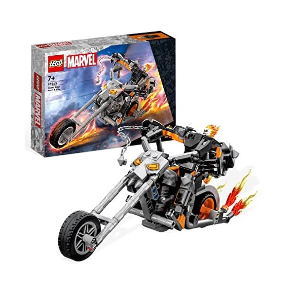 LEGO Marvel 76245 Le Robot Et La Moto De Ghost Rider, Jouet De Construction avec Figurine Super-Héros, Jeu pour Garçons Et Fi