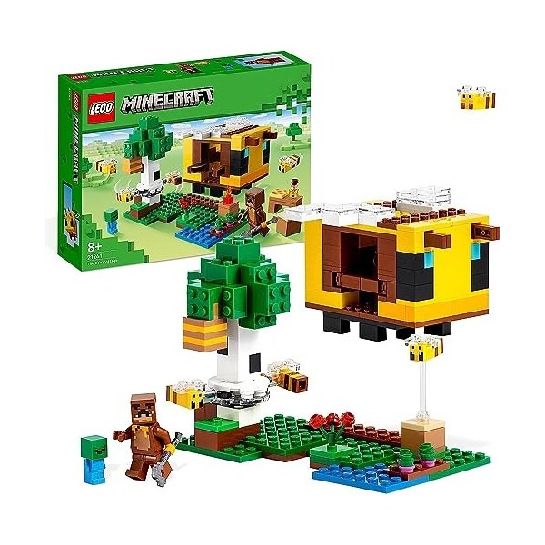 Lego Minecraft Set : Lego 21241 Minecraft La maison dabeilles, jouet de la ferme + magazine Lego Minecraft avec un superbe s