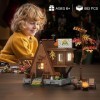 HOGOKIDS A-Frame Cabin Kit de construction avec lumière LED - 683 pièces - Kit de construction de maison pour amis, camping, 