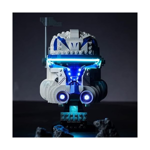 Kit déclairage LED pour Casque Lego Captain Rex lumières Uniquement, Pas de Lego , kit déclairage de décoration pour Lego 