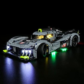 YEABRICKS LED Lumière pour Lego-42156 Technic Peugeot 9X8 24H Le Mans Hybrid Hypercar Modèle de Blocs de Construction Ensemb