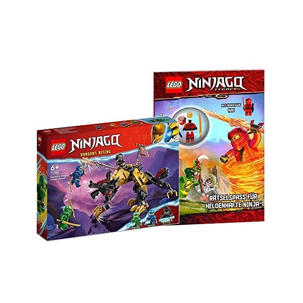 Lego Ninjago Set 71790 Chien de chasse du chasseur de dragons impérial + jeu de puzzle pour ninja héroïque livre broché – én