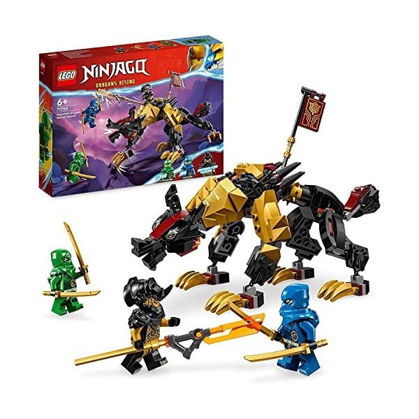 Lego Ninjago Set 71790 Chien de chasse du chasseur de dragons impérial + jeu de puzzle pour ninja héroïque livre broché – én